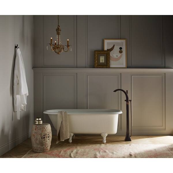 Shop Moen 695 Voss Floor Mounted Tub Filler With Riser And Built