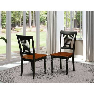Kitchen Dining Chairs Wood Seat - Buttermilk Cherry Finish - Set of 4