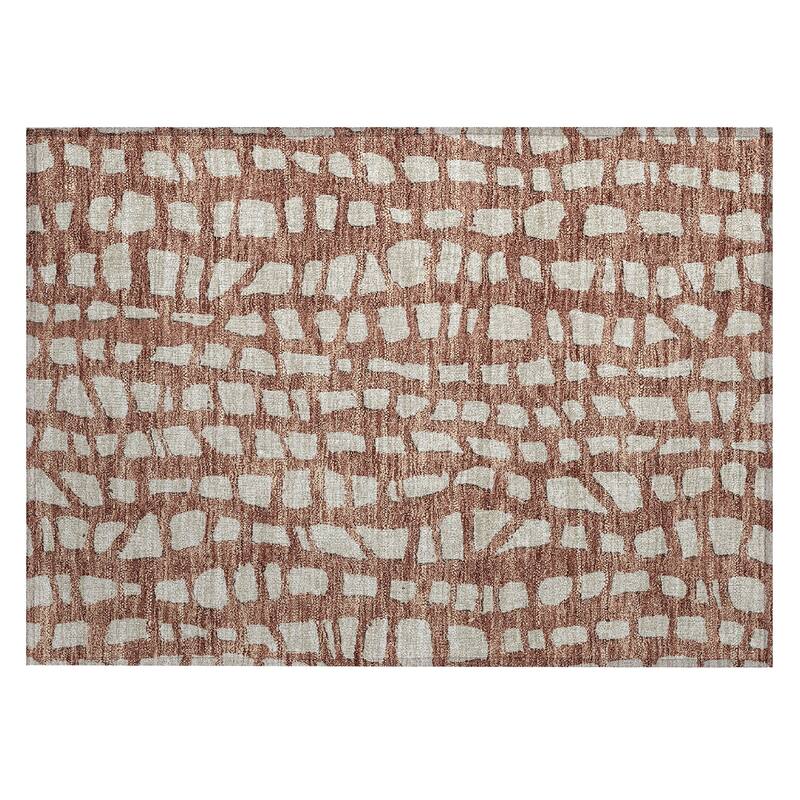 Machine Washable Indoor/ Outdoor Chantille Modern Abstract Rug