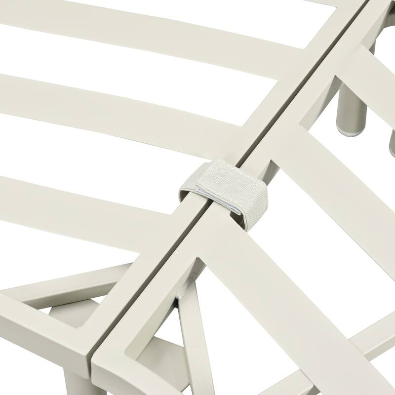 6/8-Piece Half Moon PE Wicker Patio Sectional Set with Dual Coffee Tables