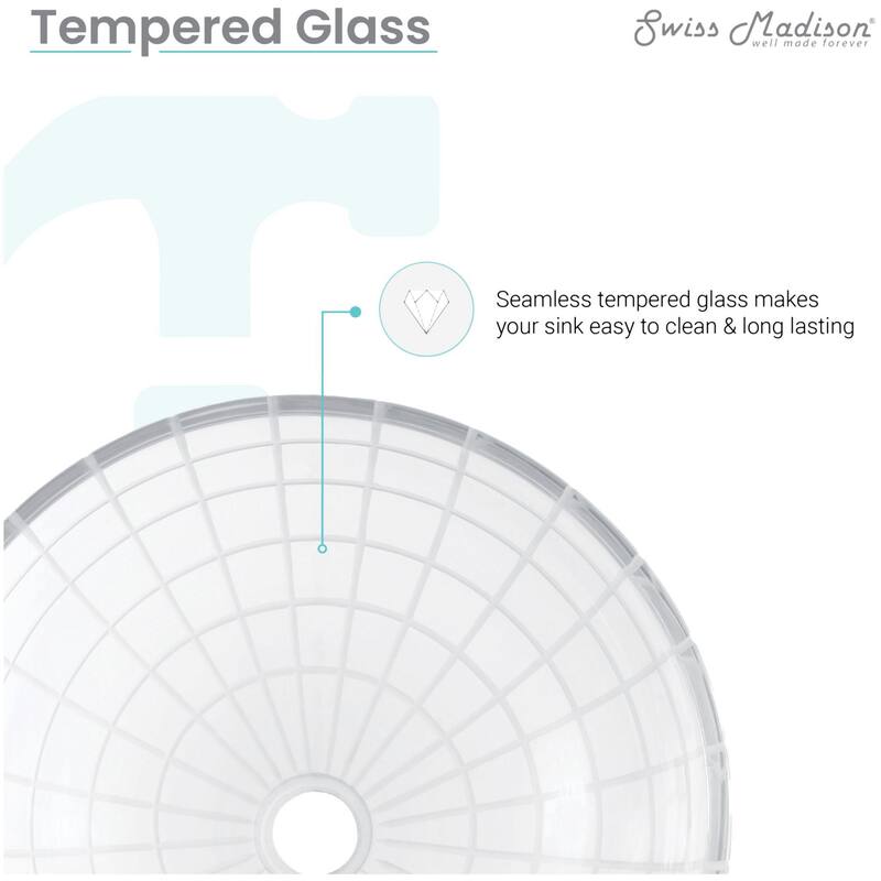 Swiss Madison SM-VS330 Virage 15-3/4" Circular Glass Vessel Bathroom