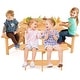 preview thumbnail 1 of 8, Gymax Kids Outdoor Wooden Picnic Table & Bench Set w/Umbrella Hole & Brown