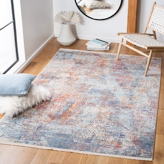 SAFAVIEH Vintage Persian Cass Modern Abstract Rug - Blue/Rust - 5' x 7' 6"