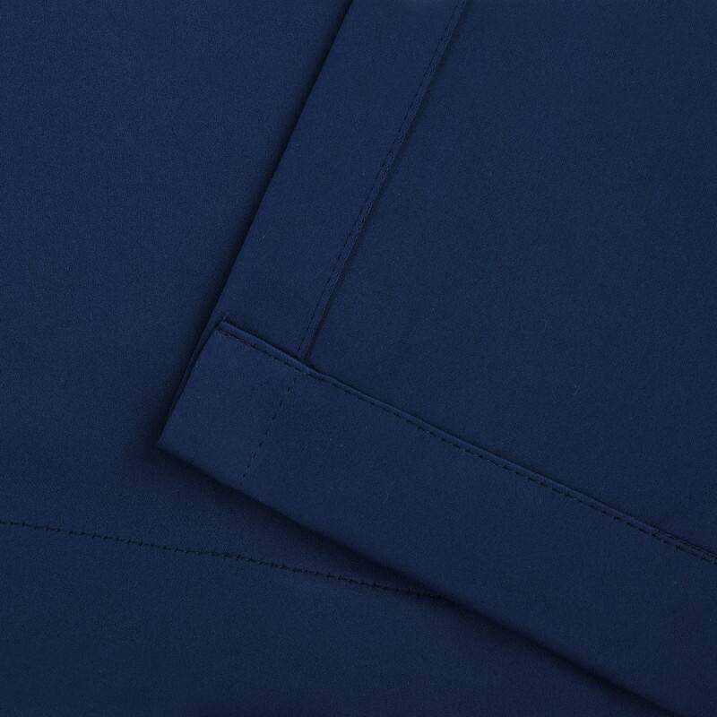 Superior Solid Machine Washable Room Darkening Grommet Blackout Curtains, Set of 2