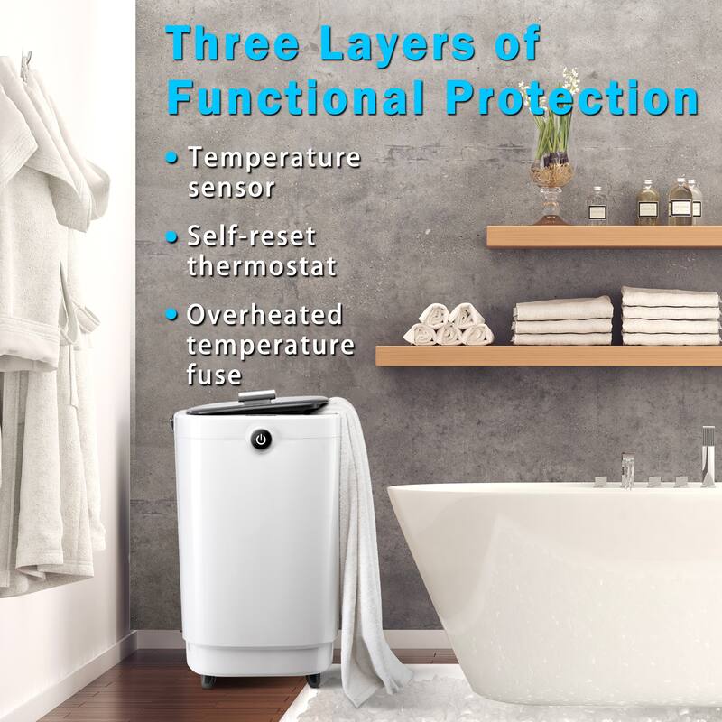 Large Capacity 25L Towel Warmer for Bathroom Bucket with with Auto Shut Off-Fits