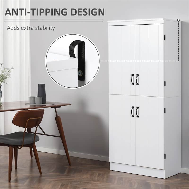 Kitchen Pantry,Freestanding Storage Cabinet, 6-tier Shelving