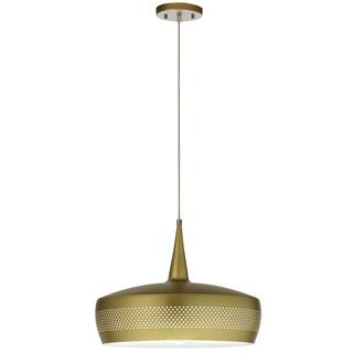 Pendant Light 1-Light Aged Brass Hanging Fixture for Kitchen Hallway - 16