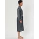 preview thumbnail 3 of 2, Men's Satin Robe Nightdress Sleepwear Pajama Dress Bathrobe