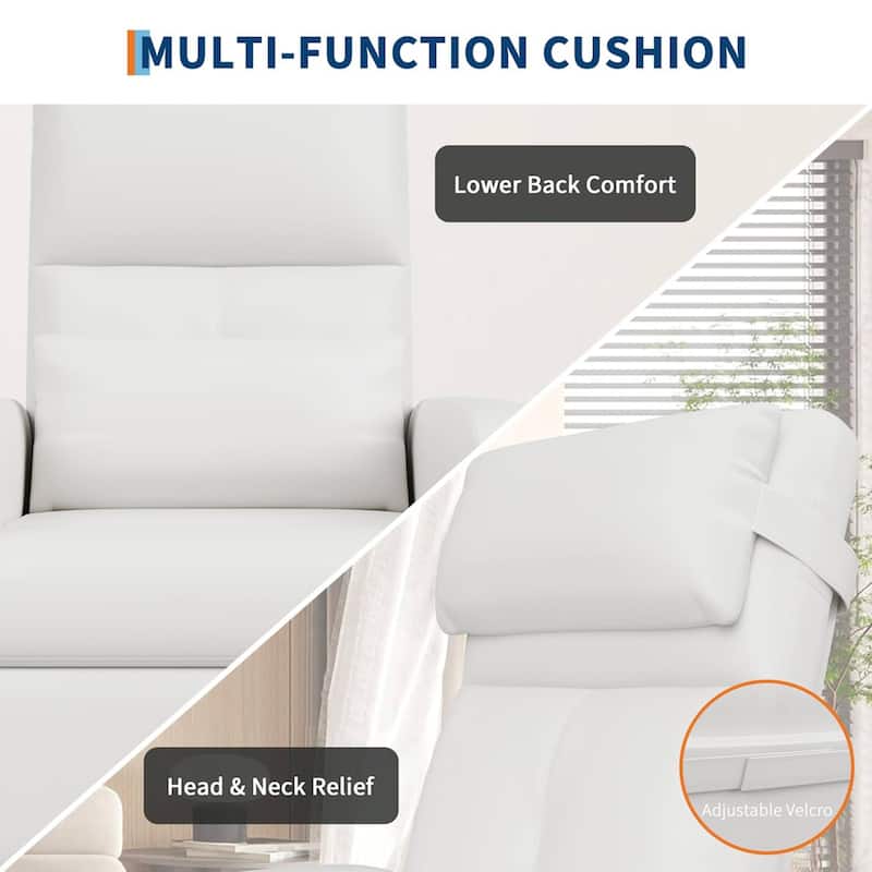 Adjustable Electric Power Recliner Chair, Single Sofa with Massage and Heat for Living Room