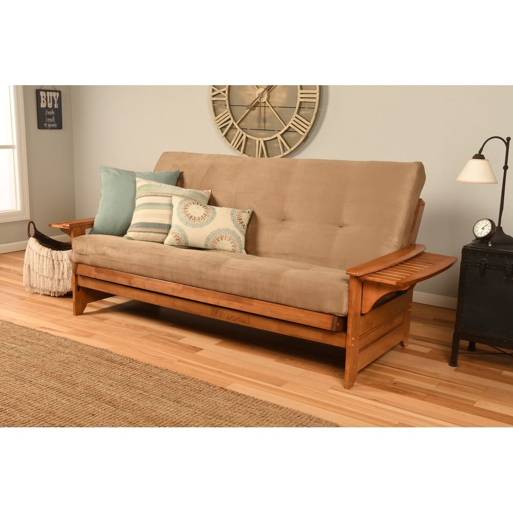 Copper Grove Dixie Honey Oak Full-size Futon Set with Suede Mattress