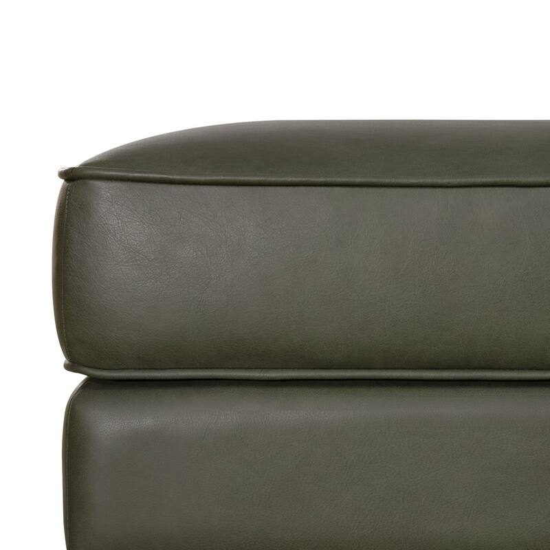 Poly & Bark Essex Genuine Italian Leather Rectangular Ottoman