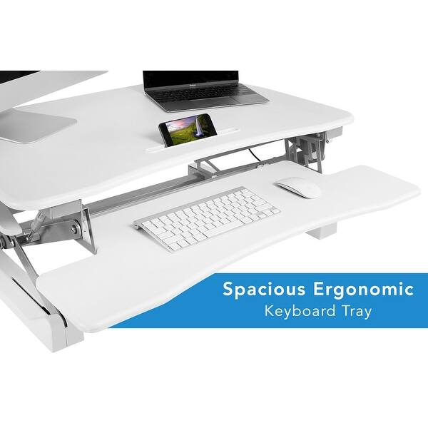 Shop Mount It Height Adjustable Standing Desk With Keyboard Tray