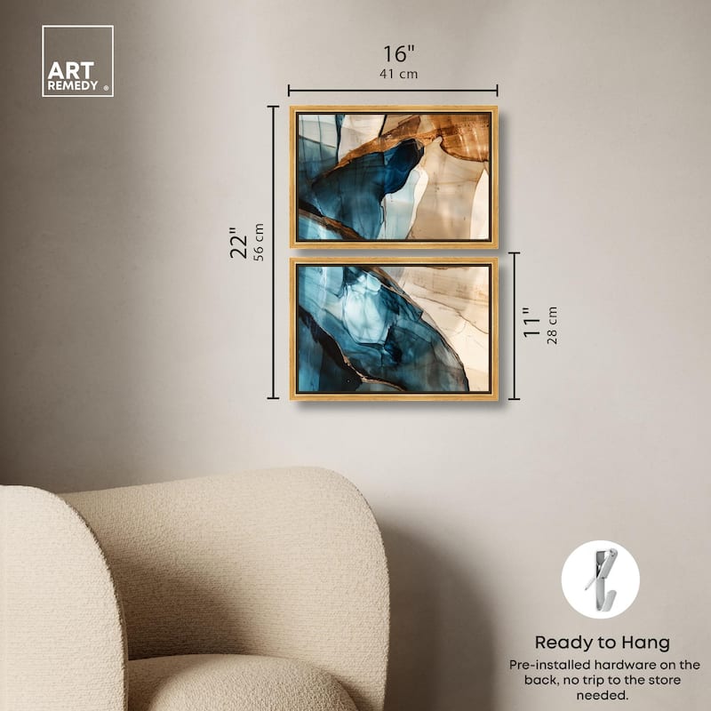 Glitch Aesthetic II Canvas Set of 2 by Art Remedy