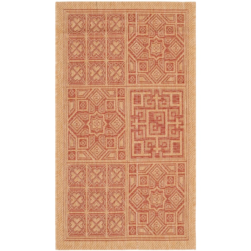 SAFAVIEH Courtyard Jacklyn Geometric Block Indoor/ Outdoor Area Rug