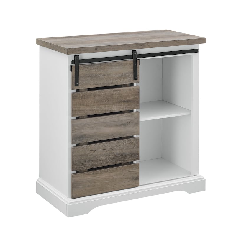 Middlebrook Kujawa 32-inch Sliding Slat Door Cabinet