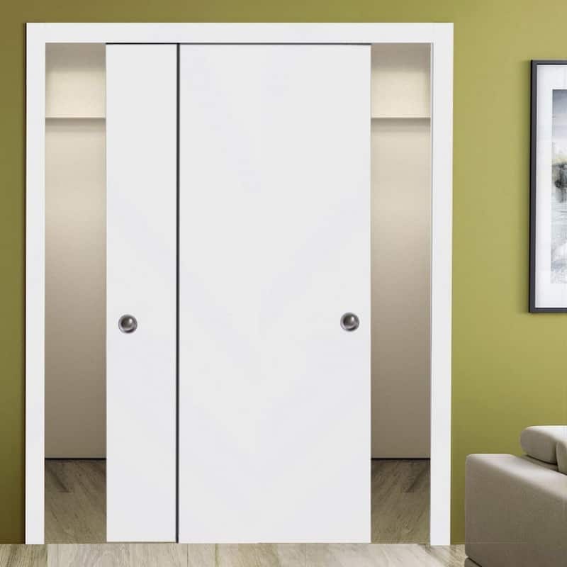Sliding Closet Bypass Doors / Planum 0010 White Silk
