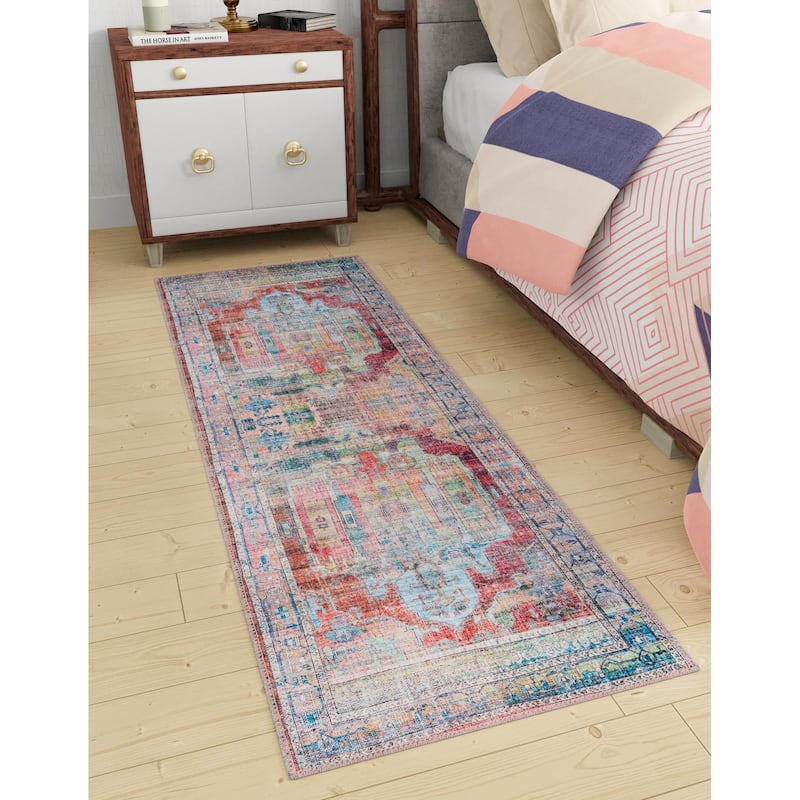 Contemporary Glane Collection Area Rug - 2'x10' - Multi