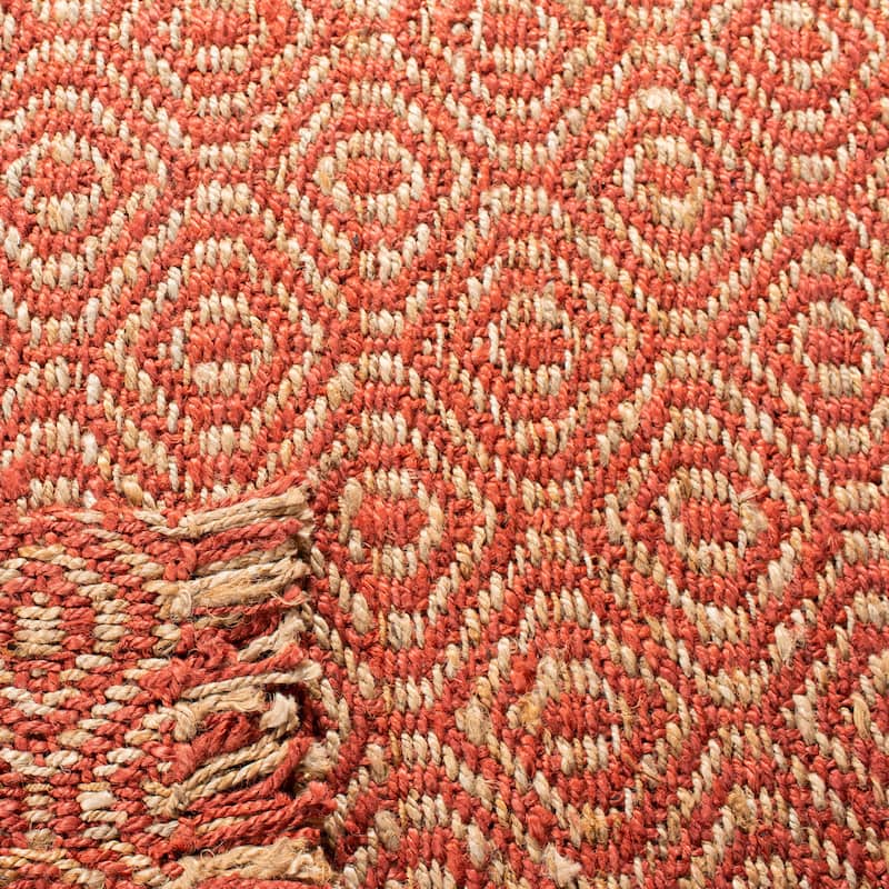 SAFAVIEH Handmade Natural Fiber Yanina Sisal Tassel Rug - Rust - 9' x 12'