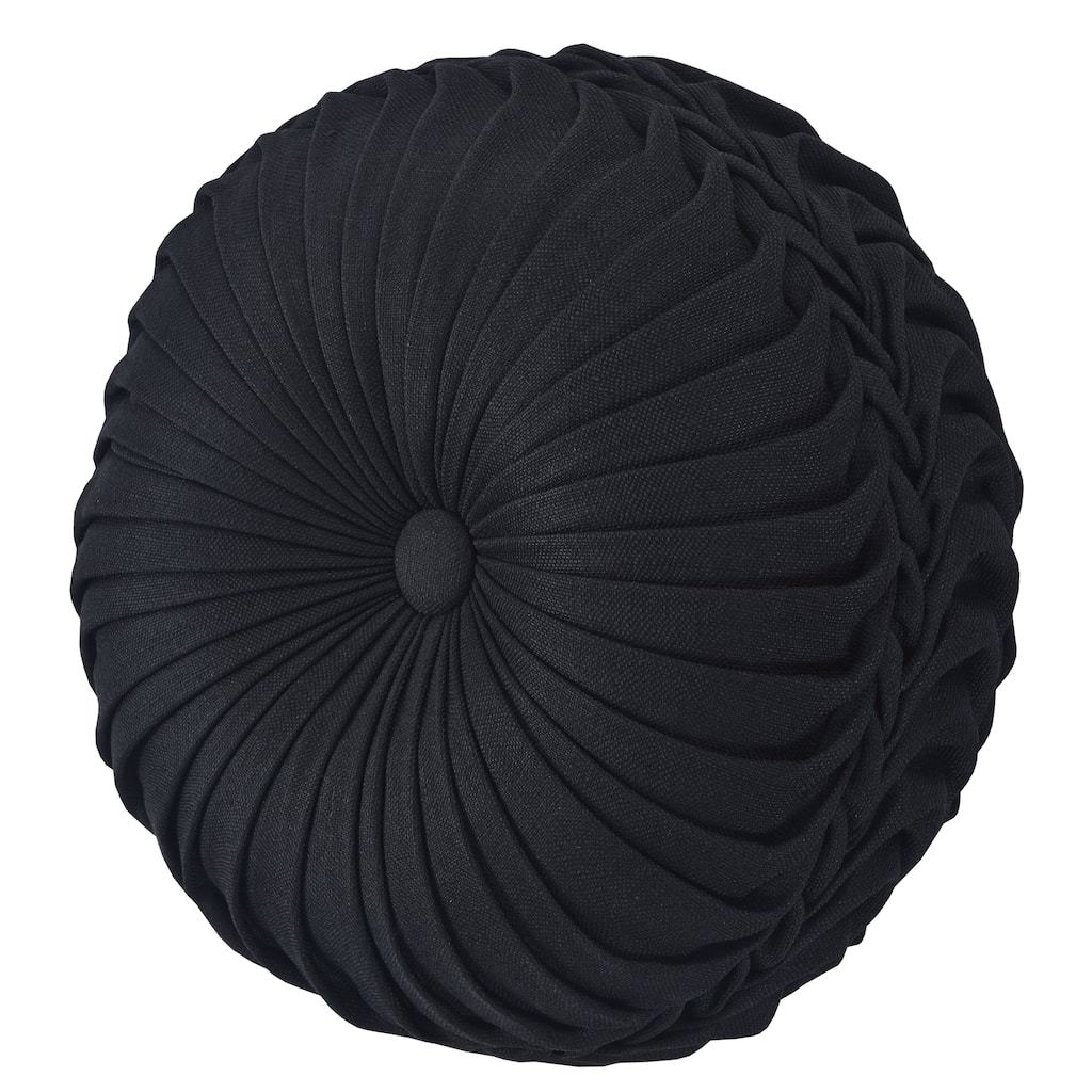 Five Queens Court Stefania Tufted Round Decorative Throw Pillow