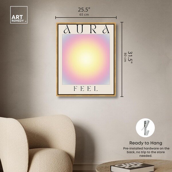 Aura Feelings Canvas Retro Aura Themed Poster Art by Art Remedy