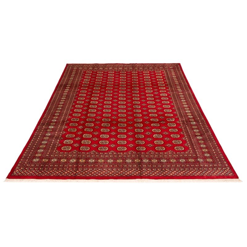 ECARPETGALLERY Hand-knotted Finest Peshawar Bokhara Red Wool Rug - 9'2 x 12'2