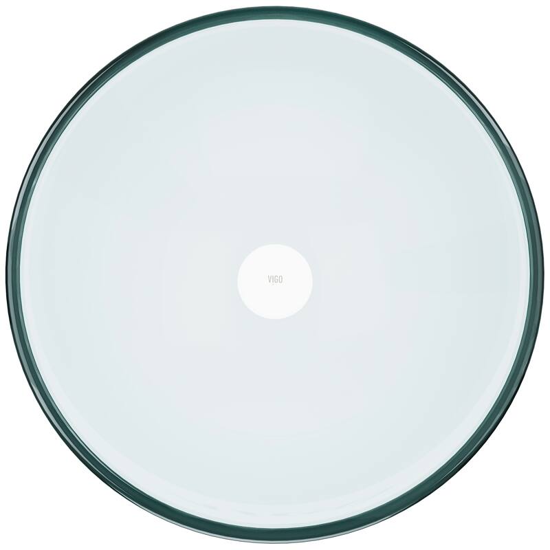 VIGO Giovanni 17"L x 17"W x 6"H Glass Round Vessel Bathroom Sink