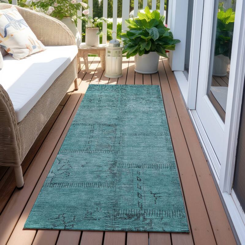 Machine Washable Indoor/ Outdoor Chantille Boho Moroccan Rug