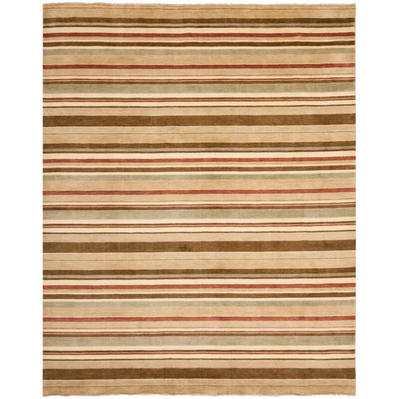 SAFAVIEH Couture Hand-knotted Tibetan Sarojini Modern Wool Rug with - 8' x 10' - Camel/Multi