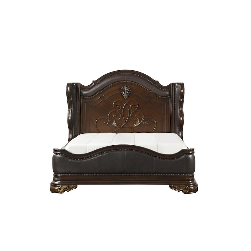 Helmer 6 Piece Highlands Cherry Traditional Panel Bedroom Set