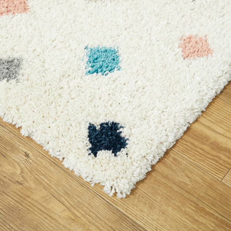 Carson Diamond Dot Shag Area Rug