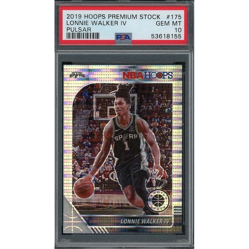 Lonnie Walker IV 2019 Panini Hoops Premium Stock Pulsar Card #175 PSA 10 - 8'6" x 11'6"