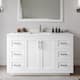 Option White / Giotto Quartz Top / Brushed Nickel