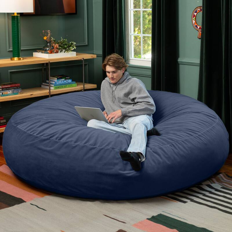 Jaxx Cocoon 7 Ft Giant Bean Bag Sofa and Lounger for Adults, Lush Velvet