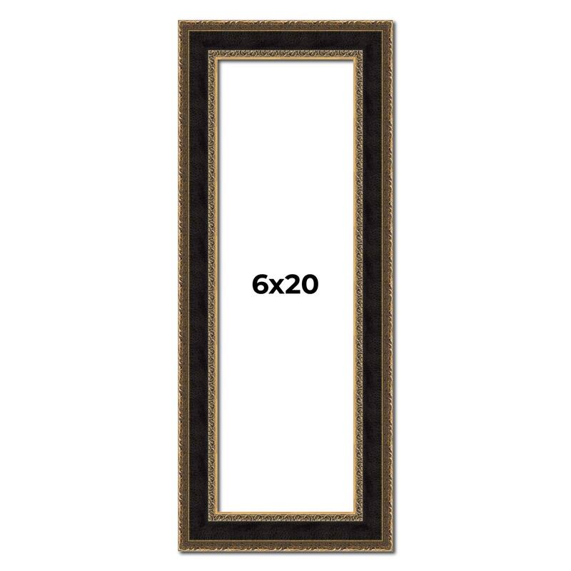 6x20 Frame Gold Antique Vintage Sold Wood Picture Frame | 1.75 Inch