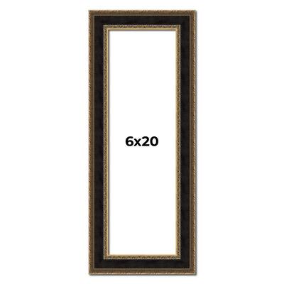 6x20 Frame Gold Antique Vintage Sold Wood Picture Frame | 1.75 Inch