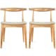 Option Natural Wood + Beige Fabric Seat