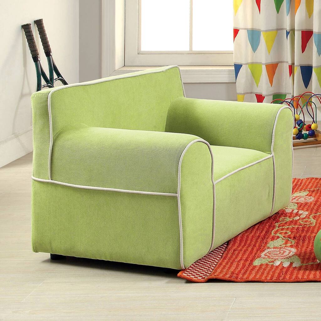 Furniture of America Marcie Modern Flannelette Padded Kids Club Chair