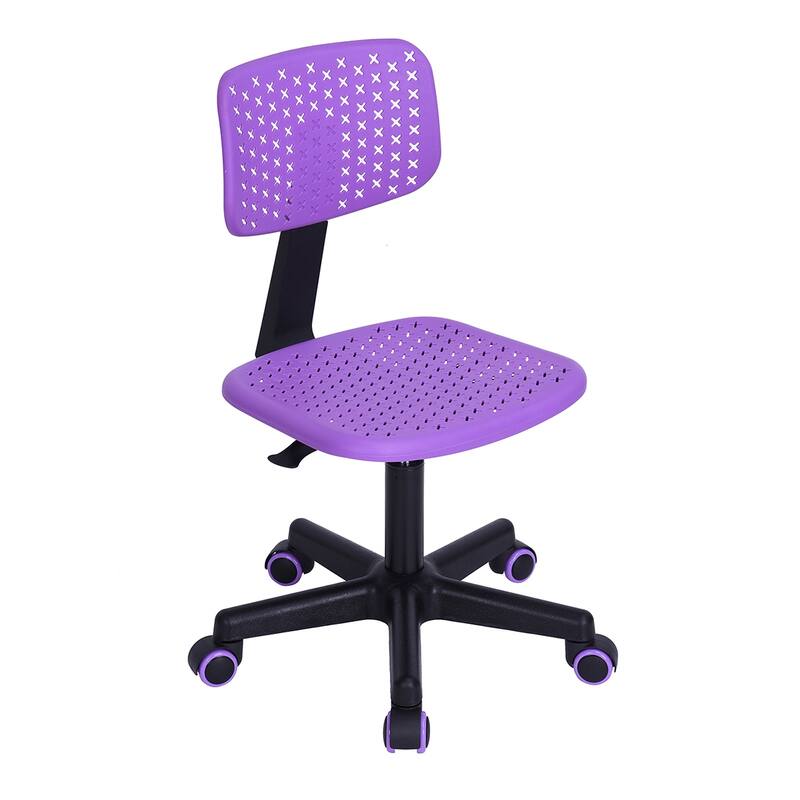 HomyLin Plastic Adjustable Rolling Kids Study Desk Chair Armless