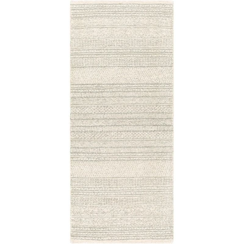 Livabliss Maroc Bohemian Tribal Hand Tufted Area Rug - 2' 6" x 6' - Khaki