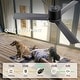 preview thumbnail 13 of 14, 42 Inch Outdoor Ceiling Fan with Light, Dimmable LED, Reversible DC Motor, 6-Speed Remote Control, Matte Black Patio Fan