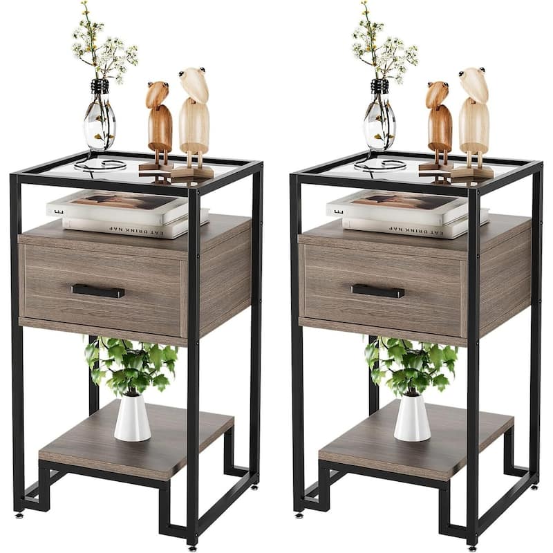IDEALHOUSE Nightstand Set of 2