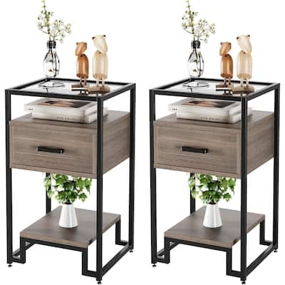 IDEALHOUSE Nightstand Set of 2