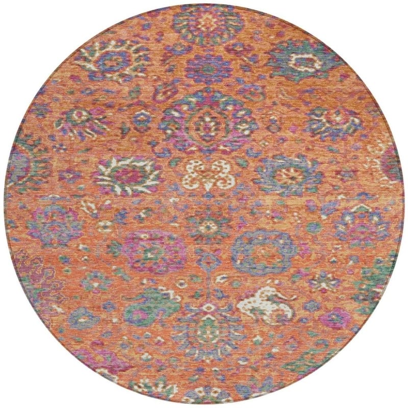 HomeRoots Floral Traditional Rectangle Outdoor Rug