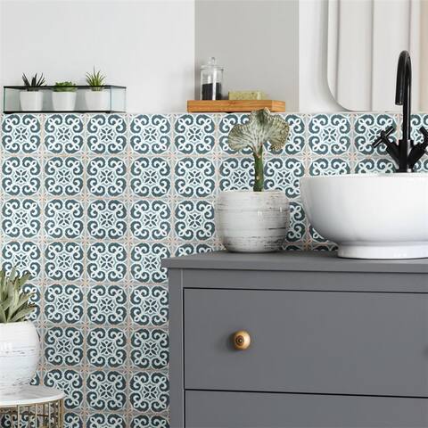 Merola Tile Archivo Bakula Encaustic 4.86" x 4.86" Ceramic Floor and Wall Tile
