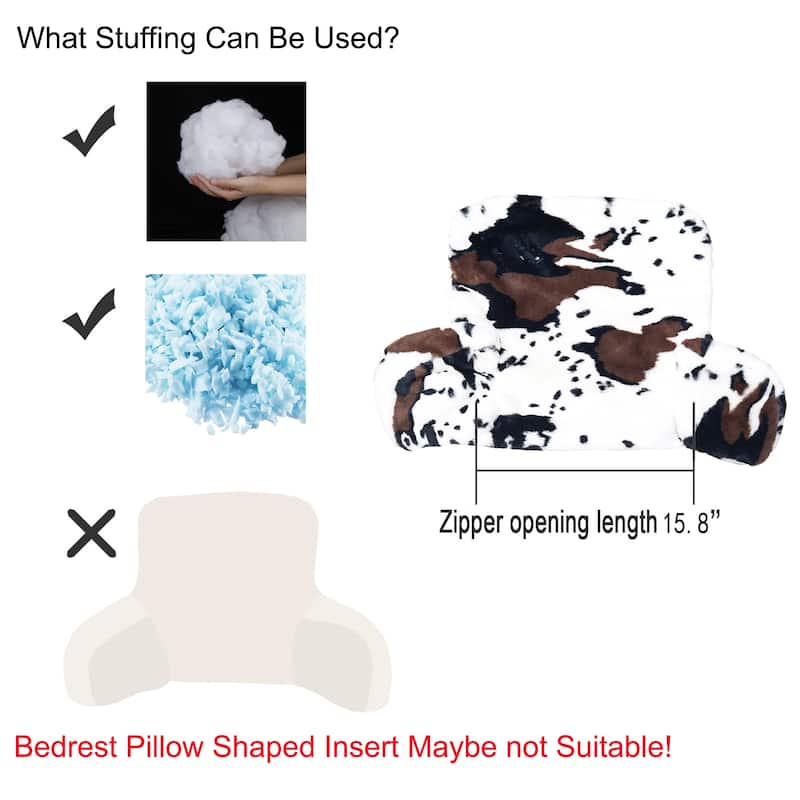 FauxFur Animal Pattern Reading Pillow Cover(Cover ONLY, NO INSERT)