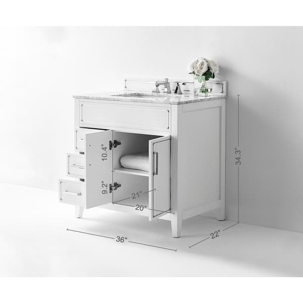 dimension image slide 1 of 8, Ancerre Designs Aspen Bathroom Vanity Set