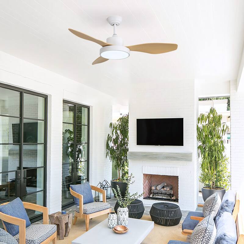 Sofucor 46''/47'' Strong Airflow High CFM Ceiling Fans with Lights and Remote Bedroom Noiseless ETL Fans