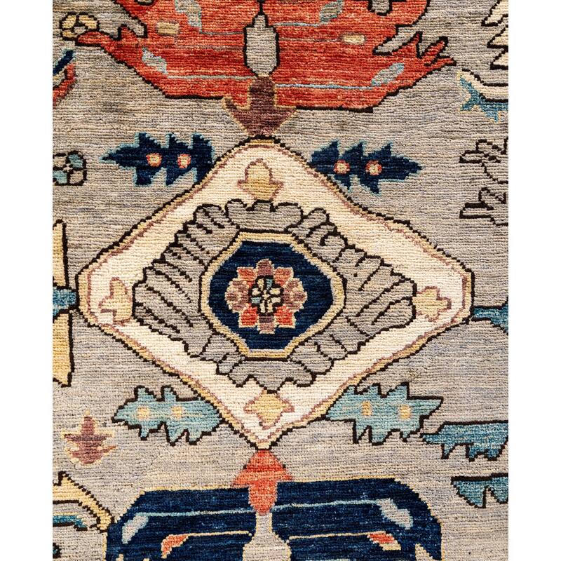 Serapi One-of-a-Kind Hand-Knotted Area Rug - Gray - 9' 2" x 11' 10"