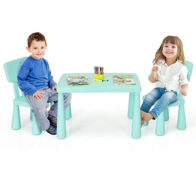 Versatile 3-Piece Children's Activity Table and Chair Set for Creative - table: 30" x 21" x 19"
