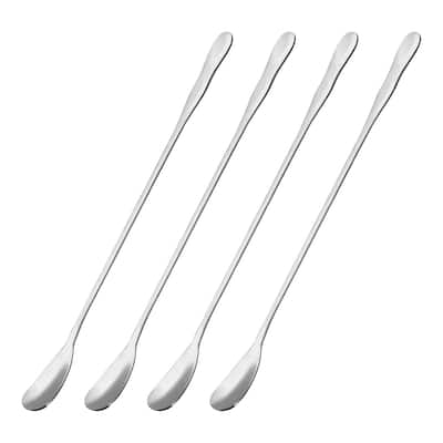 Stainless Steel Stirring Spoon, 4Pcs 7.87-Inch Long Handle Spoon